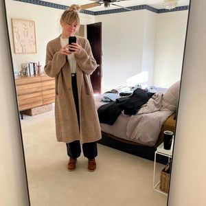 Never Been Worn Cordero Chunky Wool Sweater Coat OS